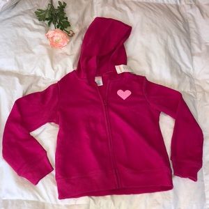 Girls pink zip sweater - brand new